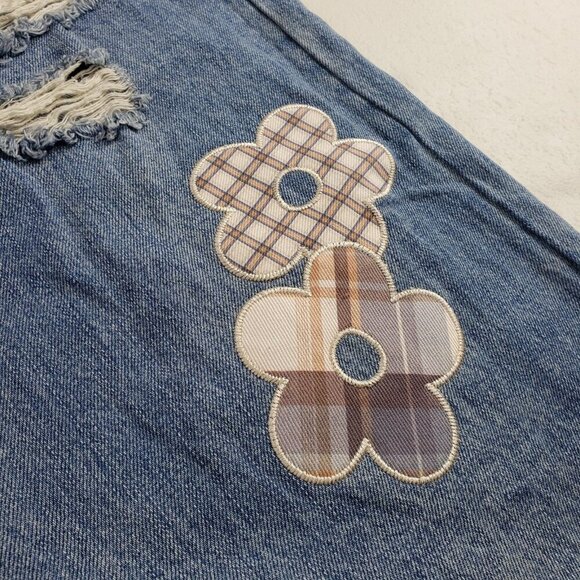 BDG Wide Leg Skater Jean Womens 27 Blue Urban Outfitters Baggy Daisy Distressed - Picture 6 of 15